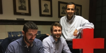 David Rodrigues (CVP Braga), Tiago Costa (Juventude CV) e Nuno Rodrigues (Comunica&ccedil;&atilde;o &amp; Marketing, sede nacional)